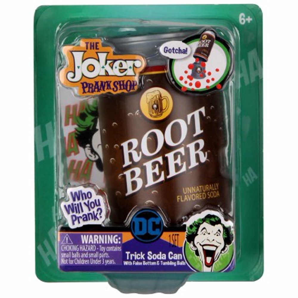 DC Comics The Joker Prank Shop Trick Soda Can Root Beer Gag Toy New